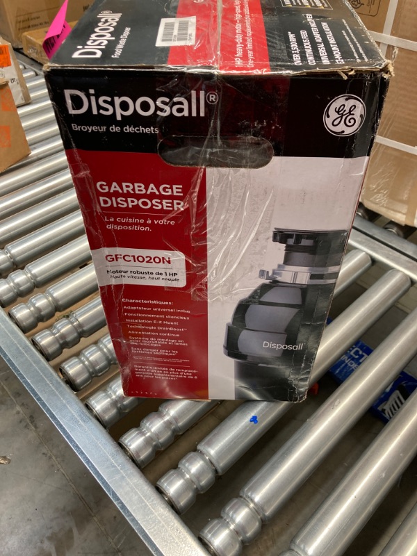 Photo 1 of 1 HP Continuous Feed Garbage Disposal with 3 Bolt Adapter Kit and Sound Reduction