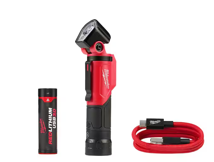 Photo 1 of 500 Lumens LED Pivoting REDLITHIUM USB Flashlight