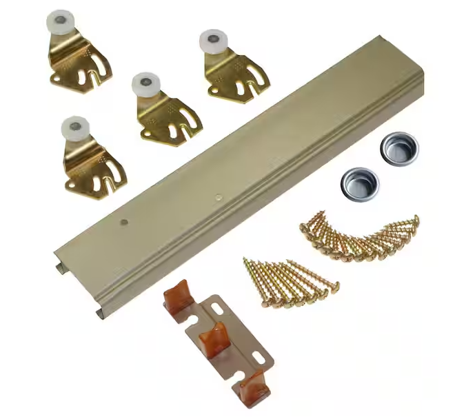 Photo 1 of 1166 Series 48 in. Sliding Bypass Track and Hardware Set for 2 Bypass Doors