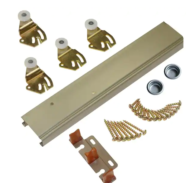 Photo 1 of 1166 Series 60 in. Sliding Bypass Track and Hardware Set for 2 Bypass Doors