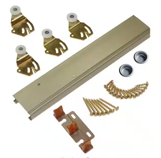 Photo 1 of 1166 Series 48 in. Sliding Bypass Track and Hardware Set for 2 Bypass Doors