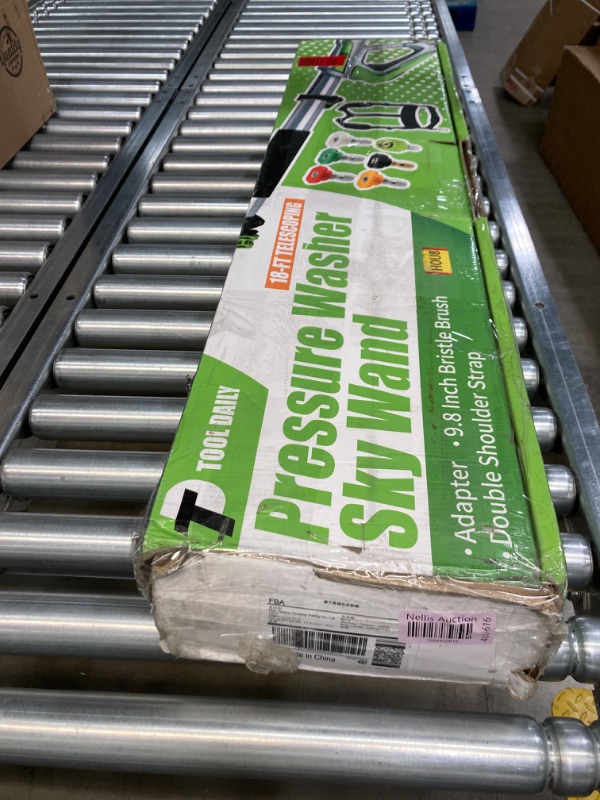 Photo 1 of Tool Daily 21 FT Telescoping Pressure Washer Wand with Brush, Power Washer Extension Wand, Aluminum Telescopic Gutter Cleaner with 3 Curve Wands, 5 Spray Nozzle Tips and Adjustable Belt, 4000 PSI