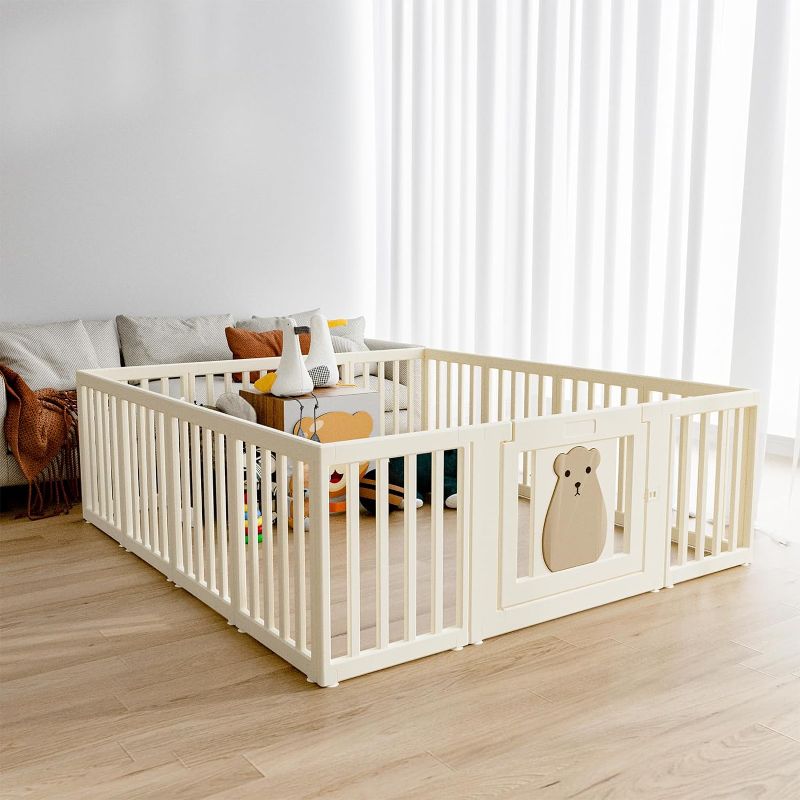 Photo 1 of BanaSuper Baby Playpen 79" x71" 14 Panels Large Baby Playard Kids Activity Center with Gate Safety Baby Fence for Toddlers Home Indoor Infant Play Yard Baby Boys Girls Christmas Gift