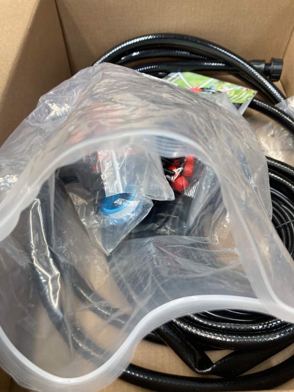 Photo 1 of Drip Irrigation Kit, Flantor 70FT Greenhouse Drip Irrigation System Adjustable Garden Watering System with 1/2 inch & 1/4 inch Irrigation Tubing, Patio Misting Plant Watering System for Garden and Lawn