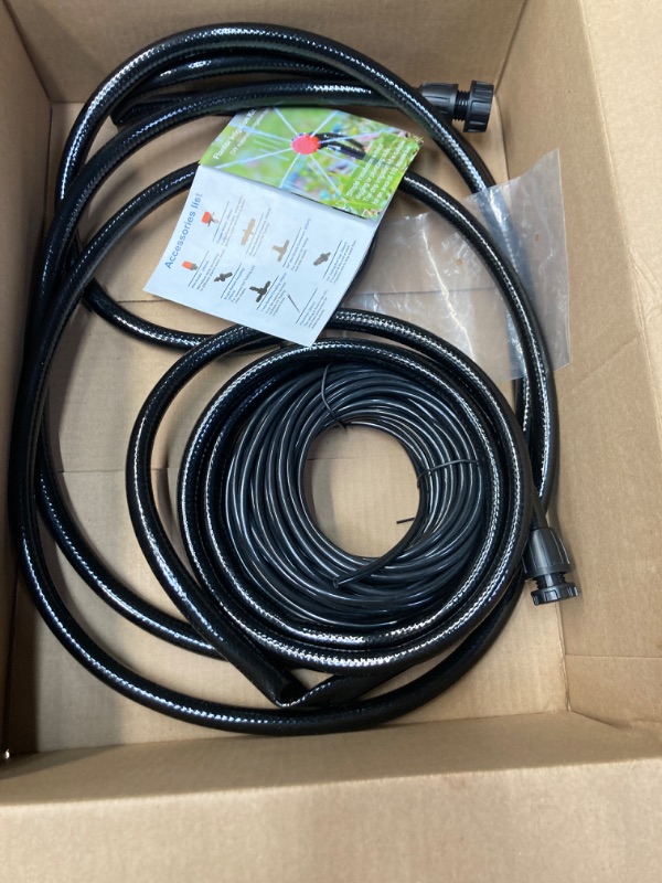 Photo 1 of Drip Irrigation Kit, Flantor 70FT Greenhouse Drip Irrigation System Adjustable Garden Watering System with 1/2 inch & 1/4 inch Irrigation Tubing, Patio Misting Plant Watering System for Garden and Lawn