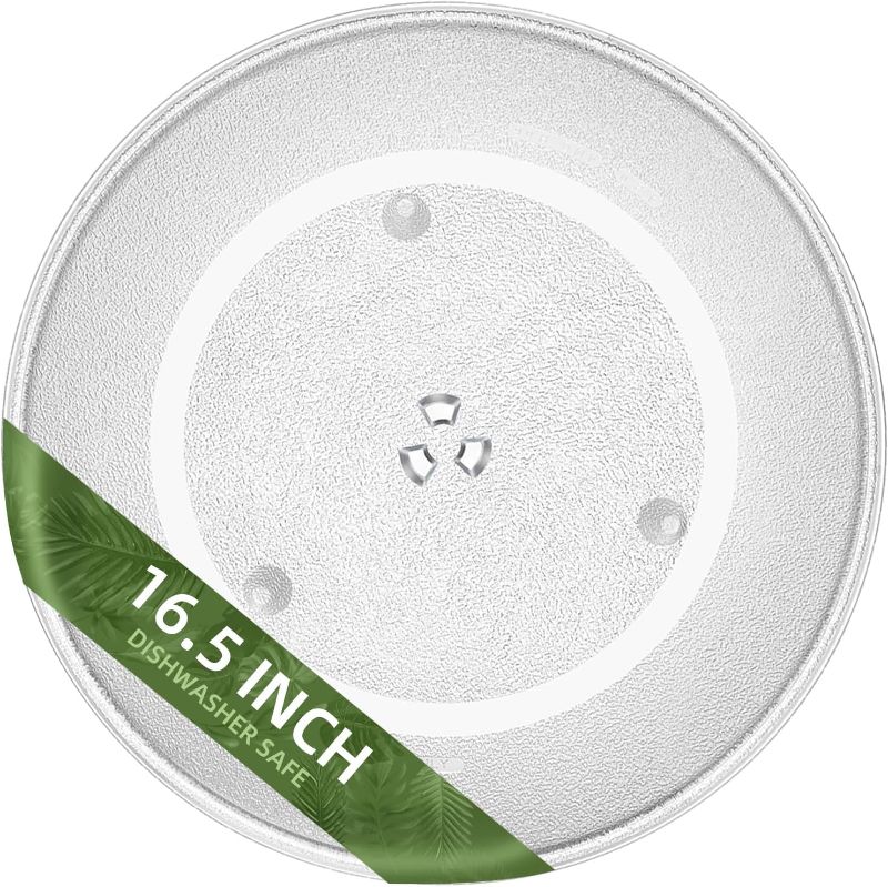 Photo 1 of 16.5" Microwave Glass Plate - Exact Replacement for 16 1/2 inch GE WB48X29704 Microwave Glass Turntable, Also Compatible With Panasonic F06014M00AP and Frigidaire 5304519348