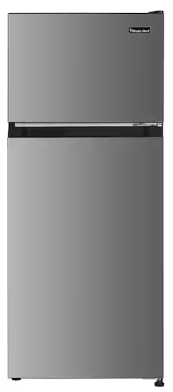 Photo 1 of 18.5 in. W, 4.5 cu. ft. 2-Door Mini Refrigerator, with Freezer in Platinum Steel