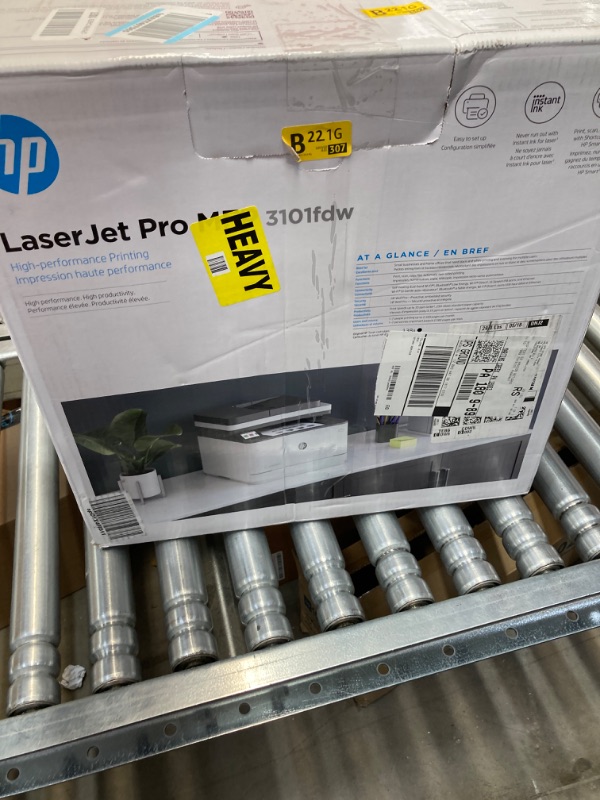 Photo 1 of HP Laserjet Pro MFP 3101fdw Wireless Black & White Printer with Fax, Works with Alexa