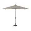 Photo 1 of 6.5 ft. x 10 ft. Aluminum Market Tilt Patio Umbrella in Riverbed