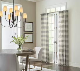 Photo 1 of allen + roth 95-in Grey Light Filtering Back Tab Single Curtain Panel (2 SETS)