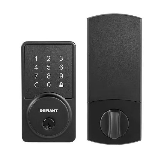 Photo 1 of Square Matte Black Smart Wi-Fi Deadbolt Powered By Hubspace