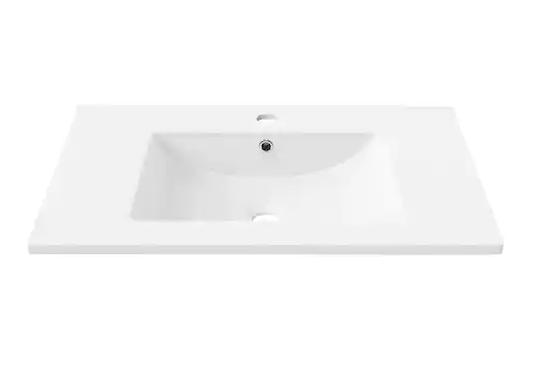 Photo 1 of 36.13 in. W x 18.31 in. D Ceramic Vanity Top in Glossy White