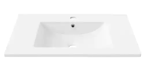 Photo 1 of 36.13 in. W x 18.31 in. D Ceramic Vanity Top in Glossy White