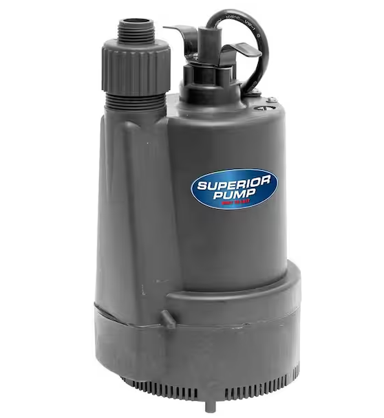 Photo 1 of 1/3 HP Submersible Thermoplastic Utility Pump