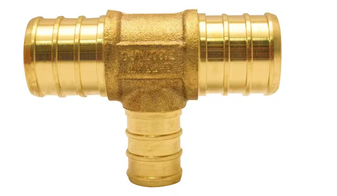 Photo 1 of 3/4 in. x 3/4 in. x 1/2 in. Brass PEX-B Barb Reducing Tee (5-Pack) ( 4 PACKS)