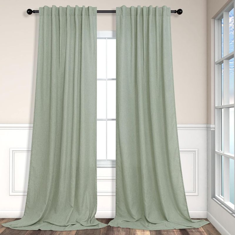 Photo 1 of Allen+Roth 84in Light Filtering Draps, Seagreen