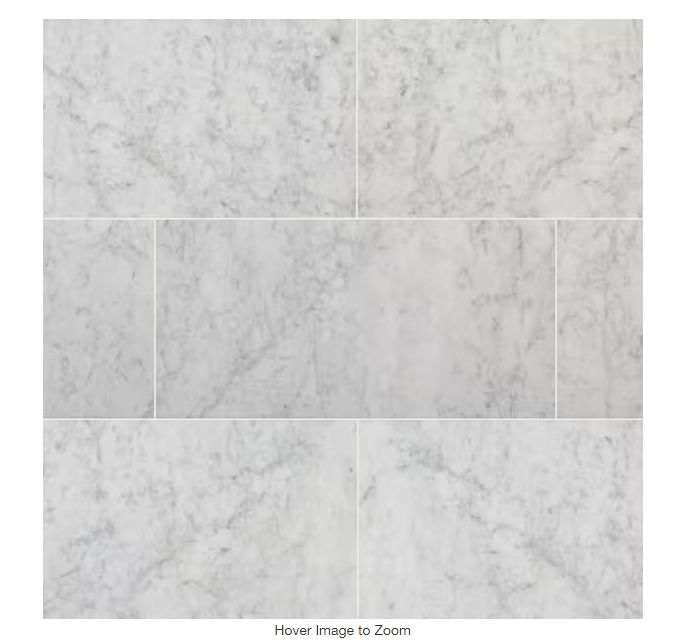 Photo 1 of Carrara White 12 in. x 24 in. Polished Marble Floor and Wall Tile (10 sq. ft./Case)