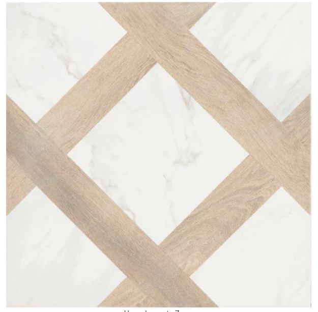 Photo 1 of Marble Wood White 10 in. x 10 in. Matte Porcelain Floor and Wall Tile (13.44 sq. ft./Case)