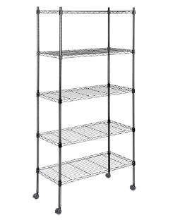 Photo 2 of HealSmart Heavy Duty 5-Tier Shelving Units Adjustable, Wire Shelf with 800 Lbs Capacity (160 per Shelf), 24" D X 14" W X 59 "H, Black, 5 Levels, Stora