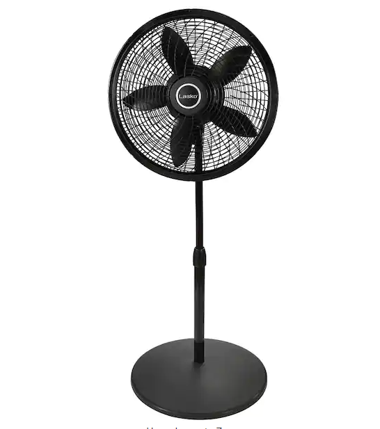 Photo 1 of 18 in. 3 Speed Oscillating Pedestal Fan with Adjustable Height, Easy Assembly, and Quiet Cooling for Any Room in Black