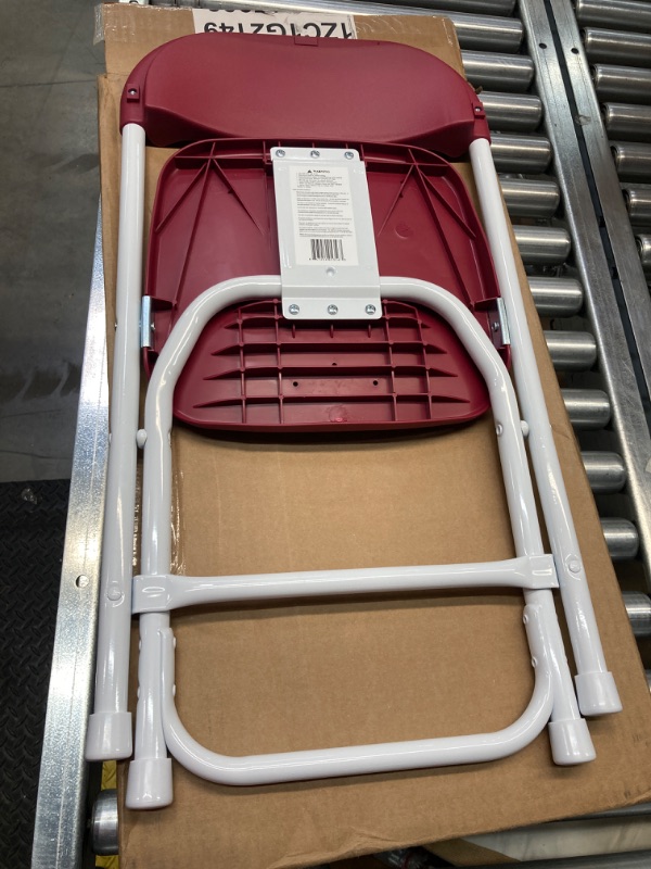 Photo 2 of Kids Burgundy Plastic Folding Chair