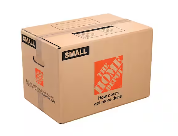 Photo 1 of 17 in. L x 11 in. W x 11 in. D Small Moving Box with Handles