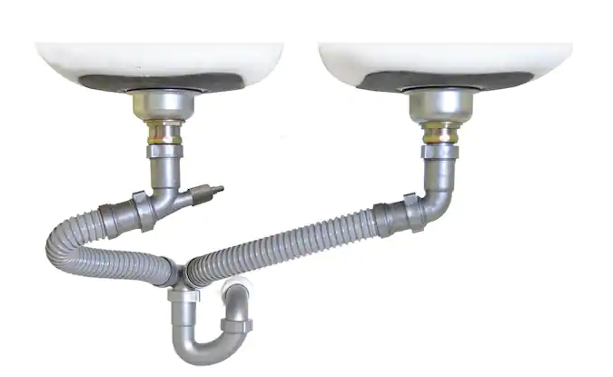Photo 1 of 1-1/2 in. All-in-One Drain Kit for Double Bowl Kitchen Sinks