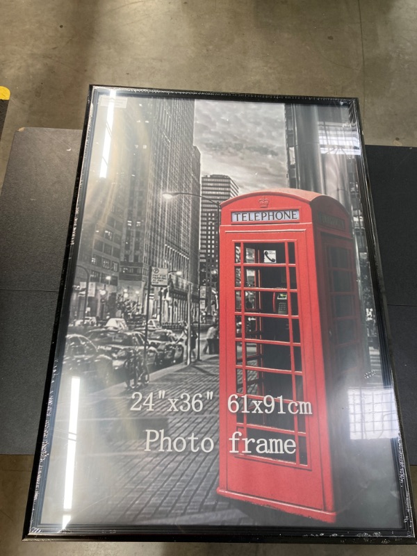 Photo 1 of PETAFLOP 4 Pack 24x36 Frame for Pictures with Plexiglass Front, Black Poster Frames for 24 x 36 inch Wall Art 24x36 inch **ALL 4 FRAMES ARE SEALED**