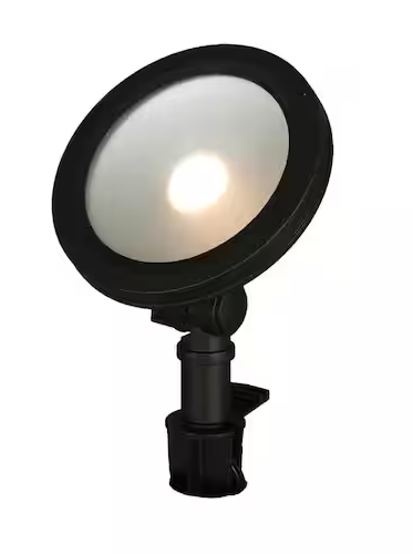 Photo 1 of 50-Watt Equivalent Black Adjustable Light Color Integrated LED Outdoor Landscape Flood Light