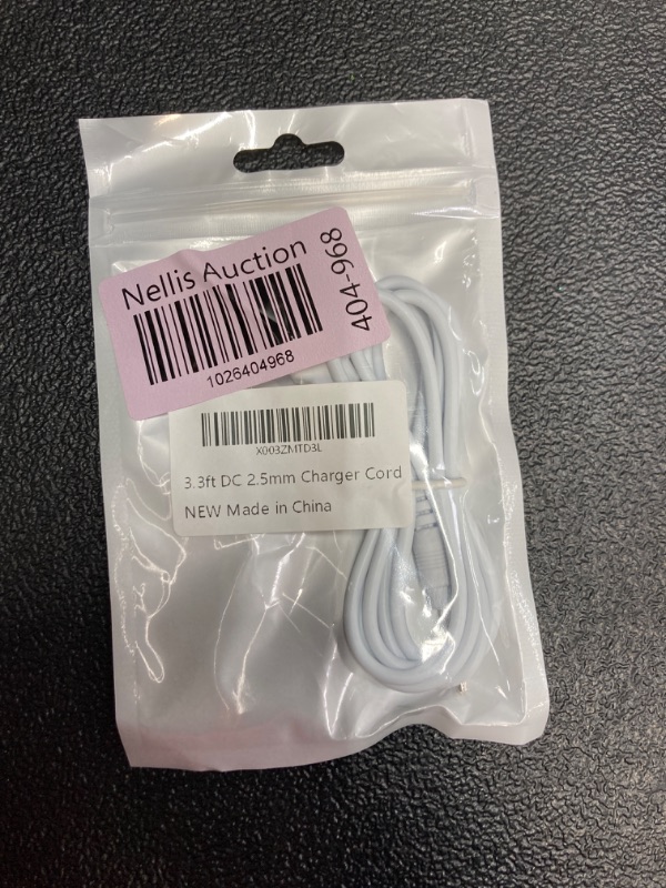 Photo 2 of 3.3ft Replacement DC Charging Cable, USB to DC 2.5mm Charger Cord