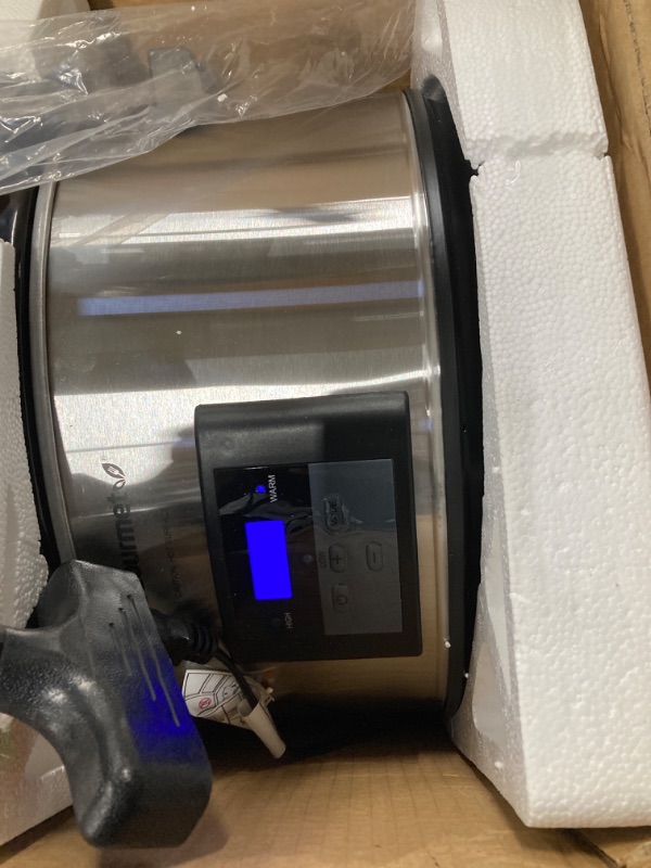 Photo 1 of Elite Gourmet MST-900D Digital Programmable Slow Cooker, Oval Adjustable Temp, Entrees, Sauces, Stews & Dips, Dishwasher Safe Glass Lid & Crock (8.5 Quart, Stainless Steel) 8.5 Quart Stainless Steel