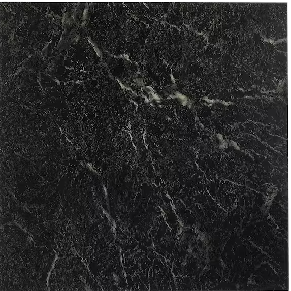 Photo 1 of 
Nexus Black 12 in. x 12 in. Peel and Stick Stone Vinyl Tile (20 sq. ft. / case)