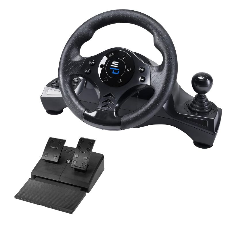 Photo 1 of Superdrive - GS750 racing steering wheel with pedals, paddles, shifter and vibration for Xbox Serie X/S, PS4, Xbox One, PS3, PC (programmable for all games)