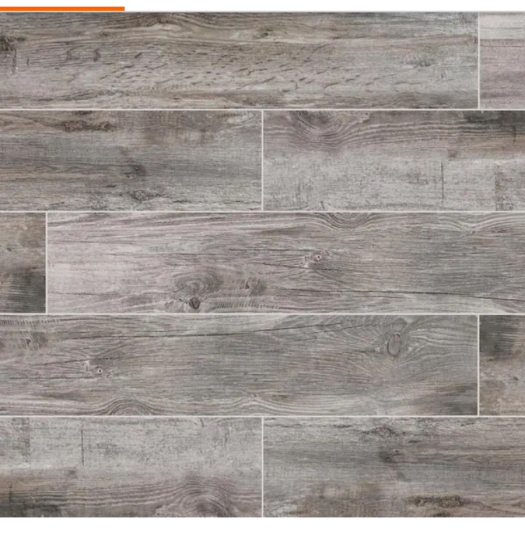 Photo 1 of Laurelwood Smoke 8 in. x 47 in. Color Body Porcelain Floor and Wall Tile (15.2 sq.ft./Case)