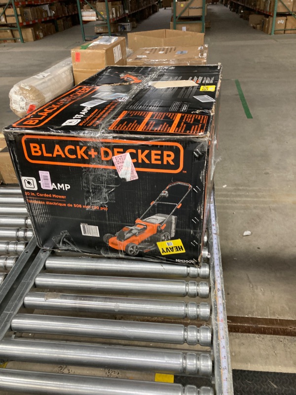 Photo 3 of ***SEE NOTES***BLACK+DECKER Lawn Mower, Corded, 13-Amp, 20-Inch (MM2000)