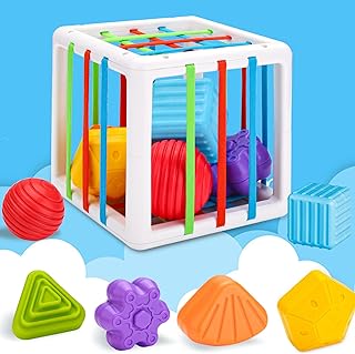 Photo 1 of *** BUNDLE X 2 ***  TFS TOP · FANS Baby Toys 12-18 Months Shape Sorter: Montessori Learning Toys for 1+ Year Old Baby Activity Cube Sensory Blocks for Fine Motor Skills Developmental Birthday Toddler Boy Girl Age 1 2 3