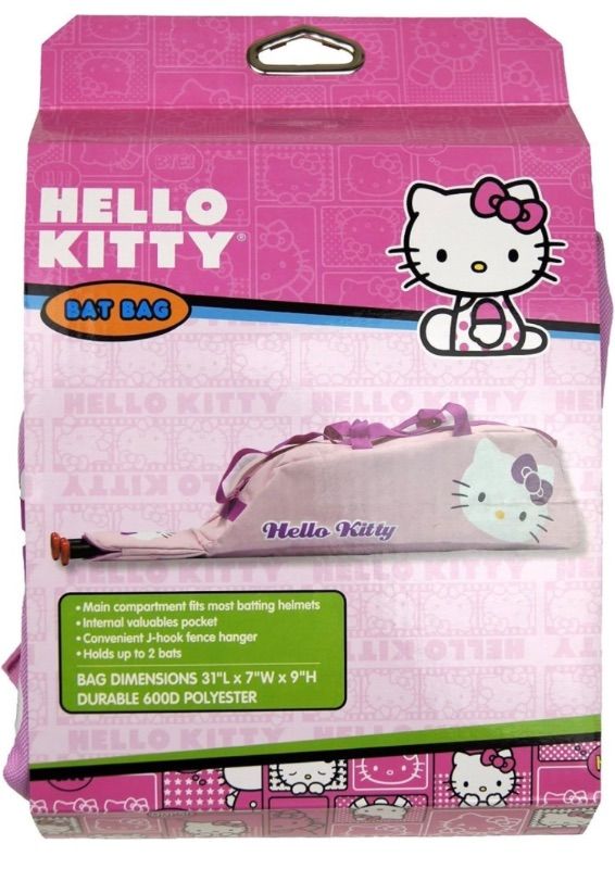 Photo 2 of Hello Kitty Baseball Bat/Helmet Bag Pink 31"x7"x9" ** BUNDLE X 2 ** 