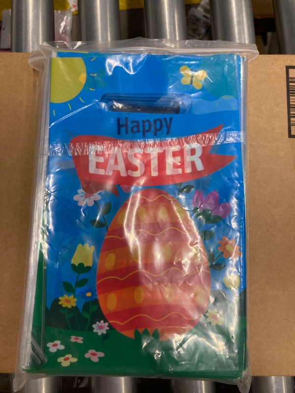 Photo 2 of *** BUNDLE X 2 *** Happy Easter Gift Bags Bulk Small Rabbit Bunny Treat Bags with Handles Reusable Plastic Easter Goody Bags for Easter Party Favors Supplies(480)