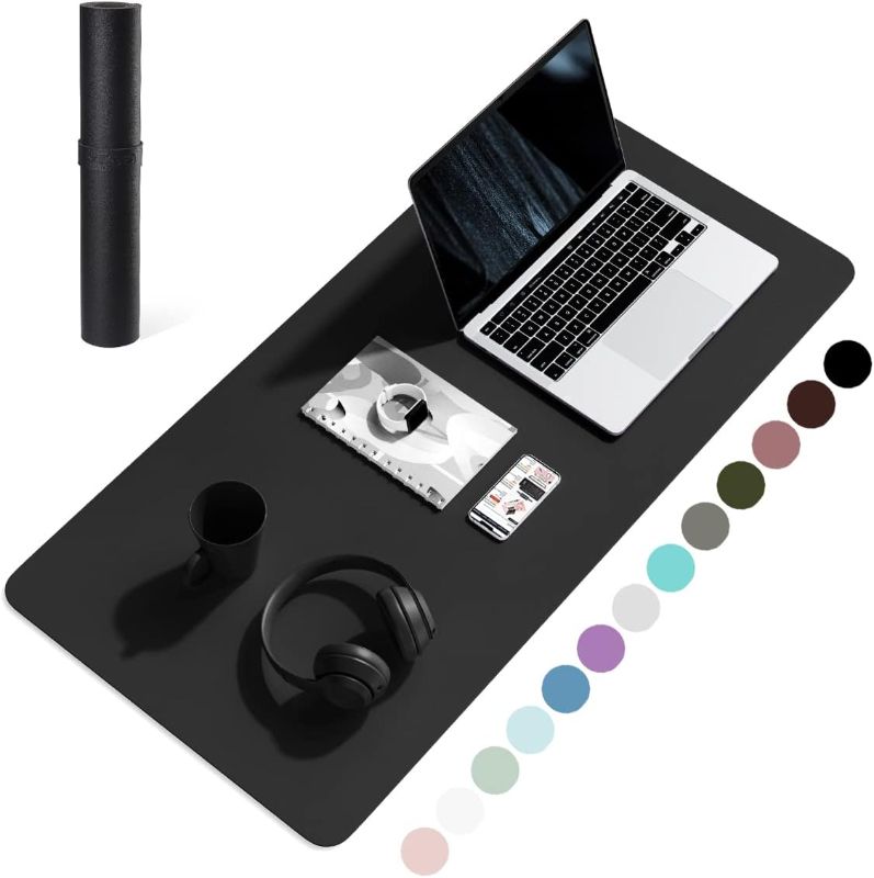 Photo 1 of BOX of Black Desktop Mat Non-Slip Desk Pad Mouse Pad 