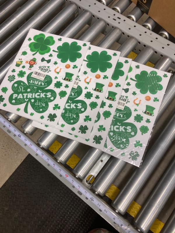 Photo 2 of St Patricks Day Decorations - 272 PCS St Patricks Day Window Clings - Shamrock Stickers for Glass Reusable Static Spring Shamrock Decorations | St Patricks Day Decor 4 pack