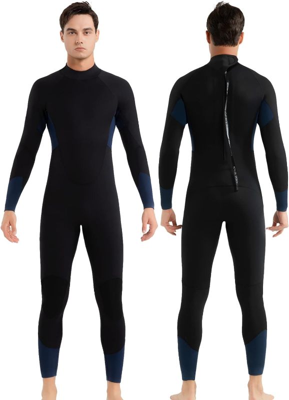 Photo 1 of REALON Wetsuit Men 4/5mm Womens Neoprene Full Body Thermal Scuba Diving Suits, BLACK, SMALL