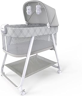 Photo 1 of Ingenuity Lullanight Soothing Bassinet for Baby with Locking Wheels and-Night-Light, Newborn to 5 Months, Gem, 33.4x20.6x43.8"