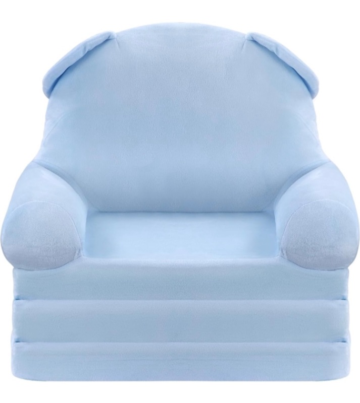 Photo 1 of ANTSOUL Toddler Couch with Folding Function, Kids Couch Choose Short Plush Fabrics and Colors for 1-3 Old