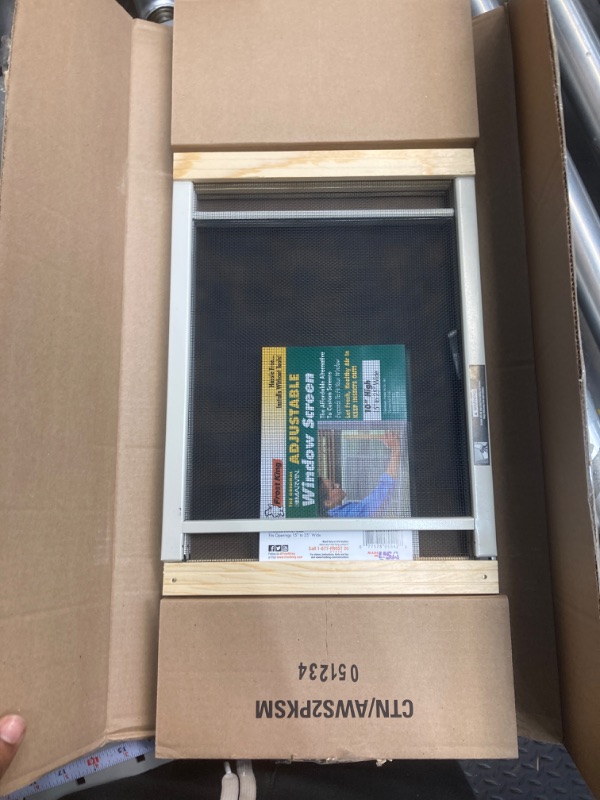 Photo 2 of Frost King 2AWS1025 WB Marvin Adjustable Window Screen, 10in High x Fits 15-25in Wide (2 Pack), Natural