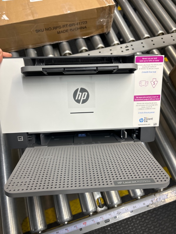 Photo 4 of HP LaserJet M209dw Wireless Monochrome Printer with built-in Ethernet & fast 2-sided printing, Instant Ink ready (6GW62F) Gray