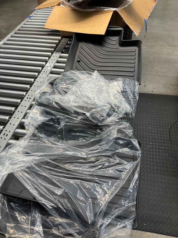 Photo 1 of KELCSEECS Floor Mats Custom for Hyundai Palisade 7 & 8 Seats 2023 2022 2021 2020 Waterproof All Weather Car Mats Heavy Duty TPE Automotive Floor Liners Fit Bench and Bucket Seats 3 Rows Full Set Black Palisade 2020-2023 floor mats