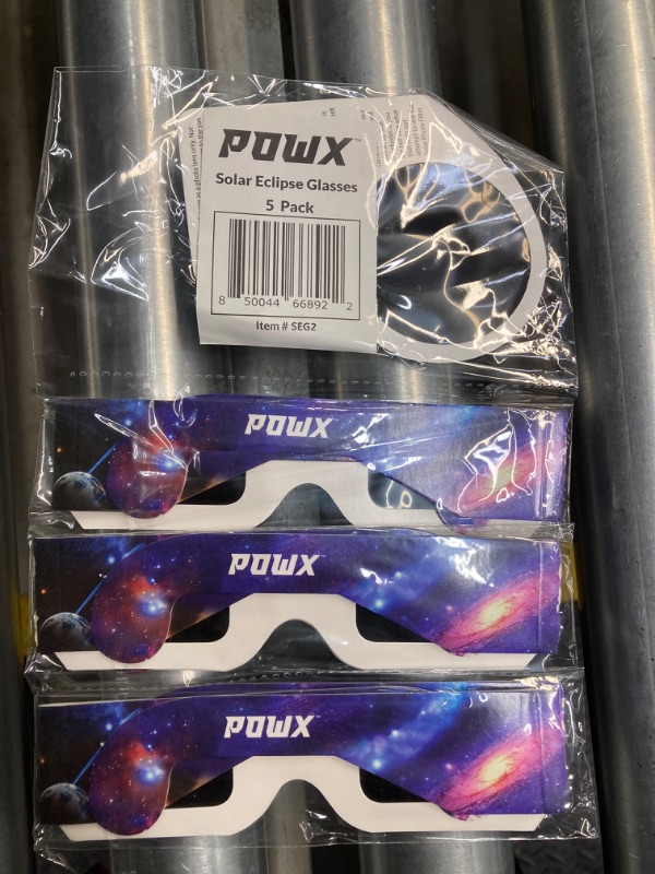 Photo 2 of LUNT SOLAR 5 Pack Premium Eclipse Glasses, AAS Approved 2024 Solar Glasses, CE and ISO Certified, HD Film, Crisp Solar Image
