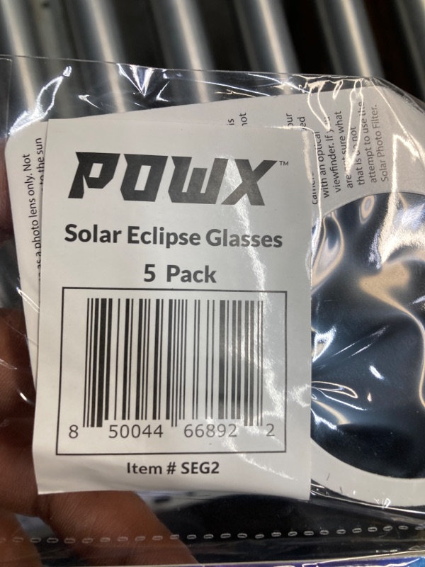 Photo 3 of LUNT SOLAR 5 Pack Premium Eclipse Glasses, AAS Approved 2024 Solar Glasses, CE and ISO Certified, HD Film, Crisp Solar Image
