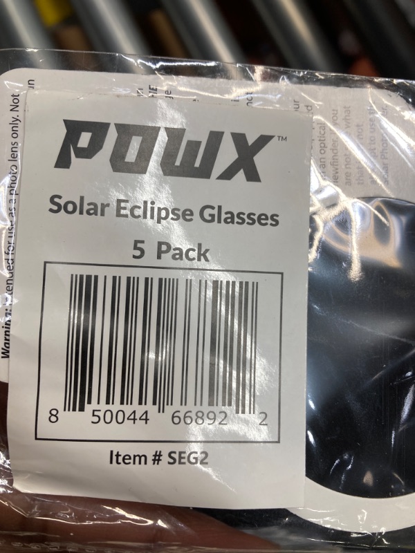 Photo 3 of Solar Eclipse Glasses AAS Approved 2024, (5-Pack) CE/ISO Certified Solar Eclipse Viewing Glasses, Bonus Smartphone Photo Filter
