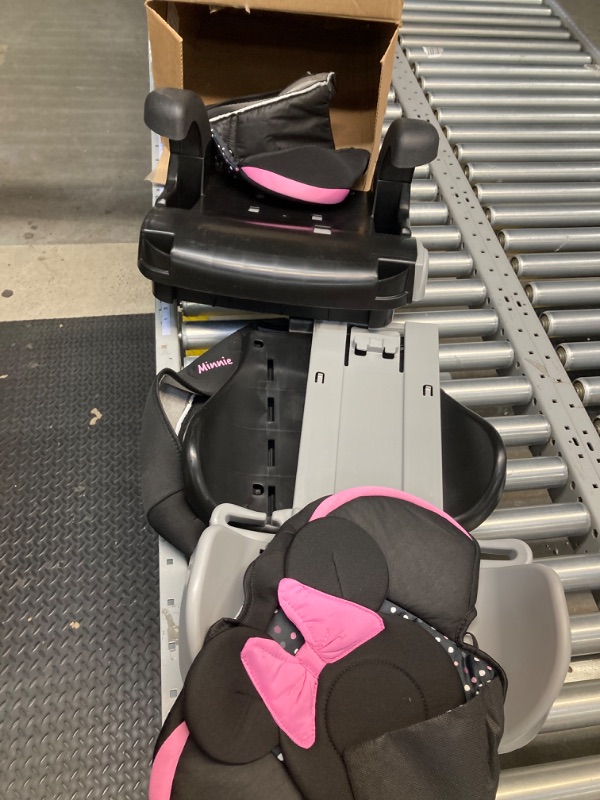 Photo 3 of Disney Baby Pronto! Belt-Positioning Booster Car Seat, Belt-Positioning Booster: 40–100 pounds, Minnie Dot Party